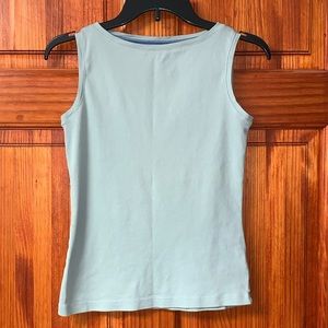 Talbots mint green boatneck tank